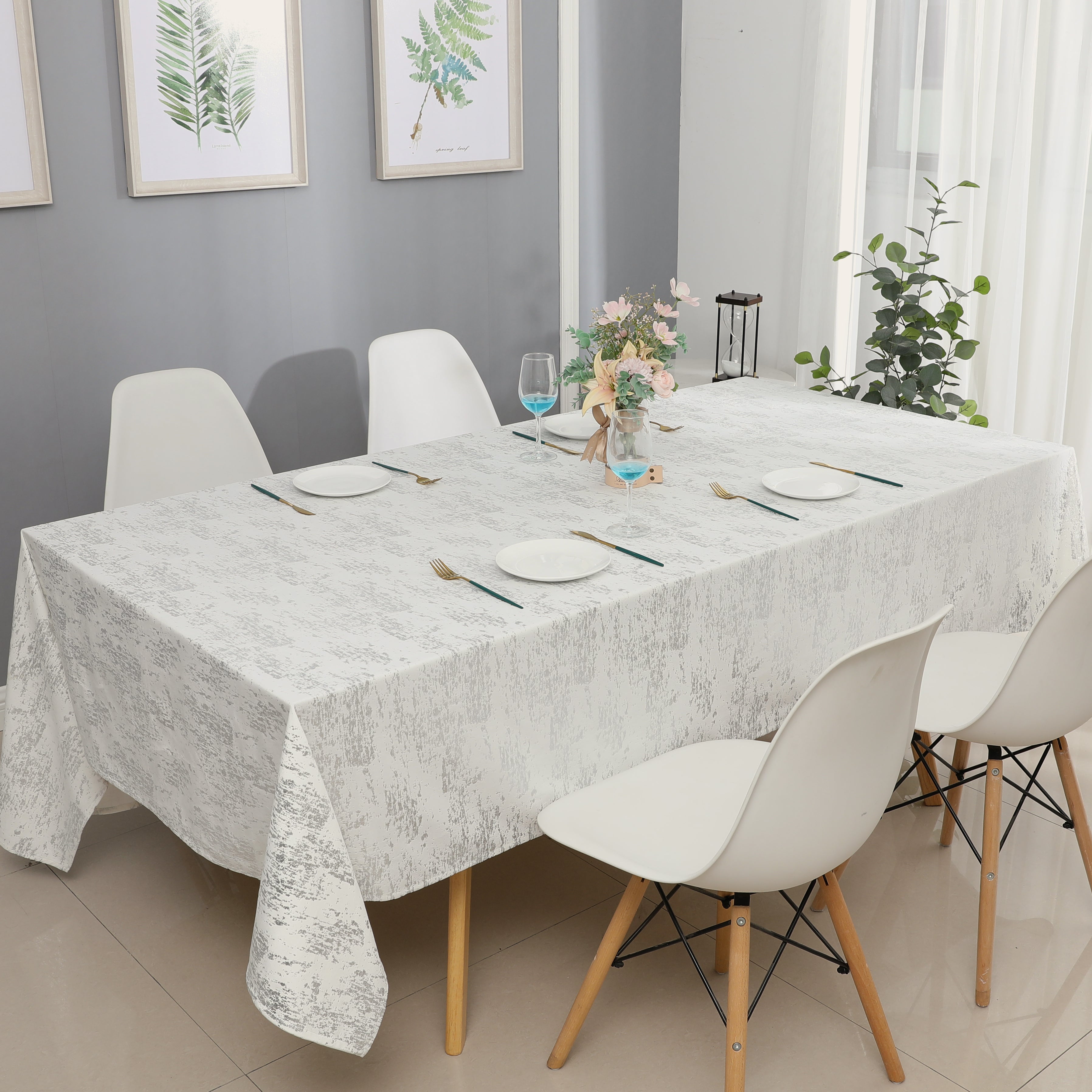 MG-1403 SILVER MOSAIC PRINT T.CLOTH