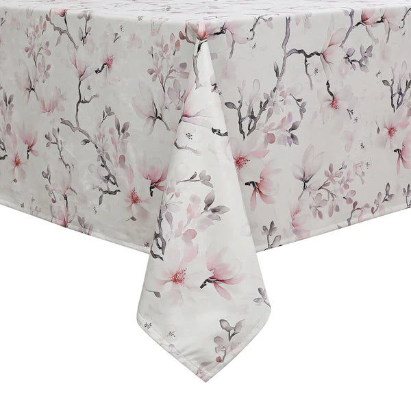 MG-1418 VELVET PINK FLORAL PRINT TABLECLOTH