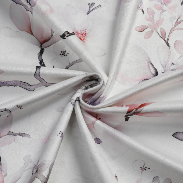 MG-1418 VELVET PINK FLORAL PRINT TABLECLOTH