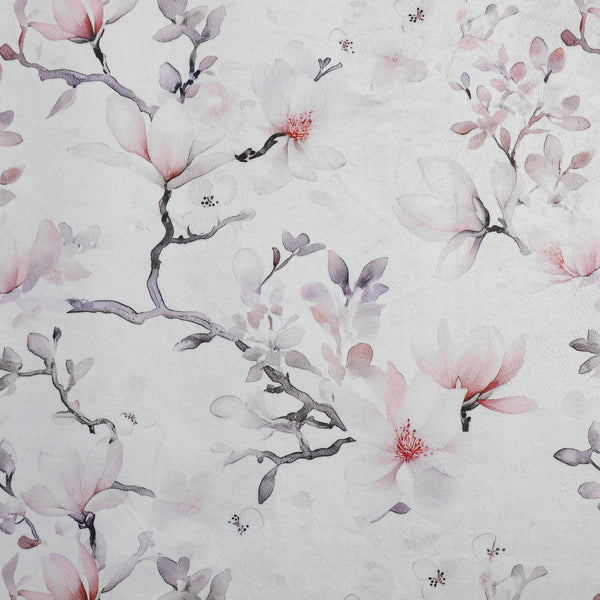 MG-1418 VELVET PINK FLORAL PRINT TABLECLOTH