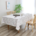 MG-1418 VELVET PINK FLORAL PRINT TABLECLOTH