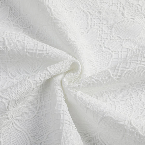 MG-1731 WHITE LACE FLOWER TABLECLOTH