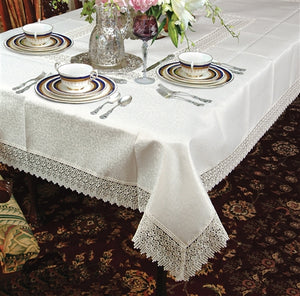 VLT-TREASURE WHITE TABLECLOTH