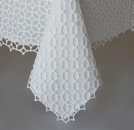 PAR-WHITANA LINED WHITE TABLECLOTH