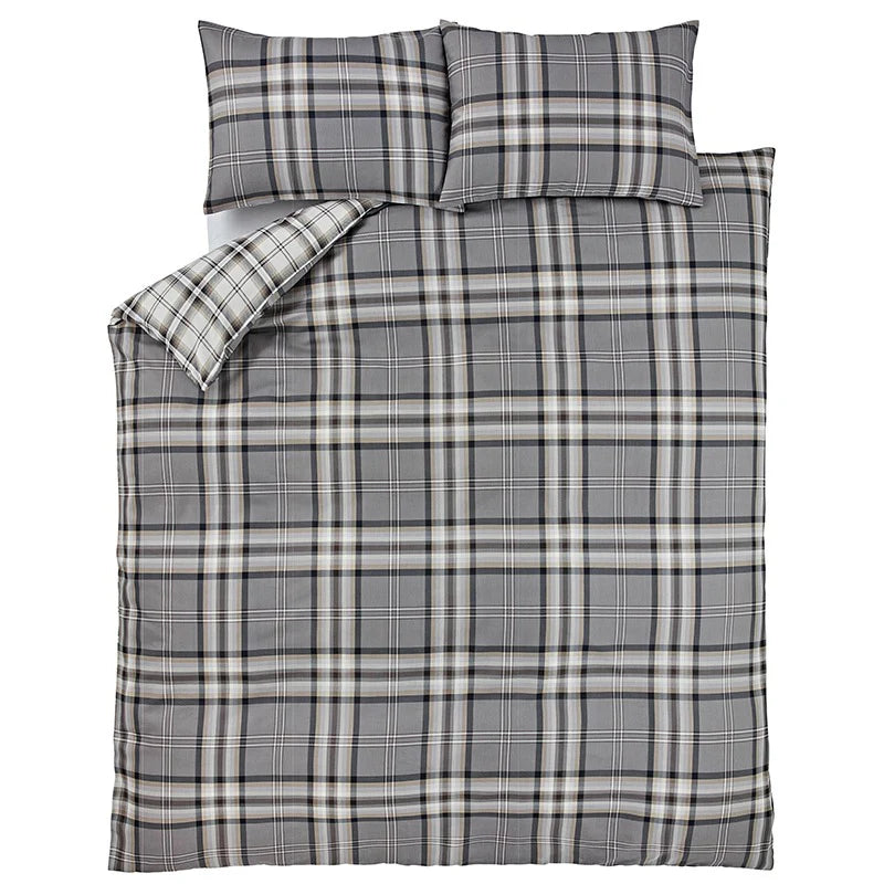 TB-KELSO CHARCOAL SINGLE DUVET SET