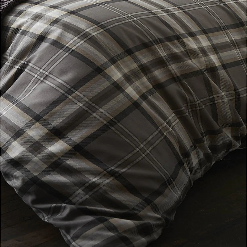 TB-KELSO CHARCOAL SINGLE DUVET SET