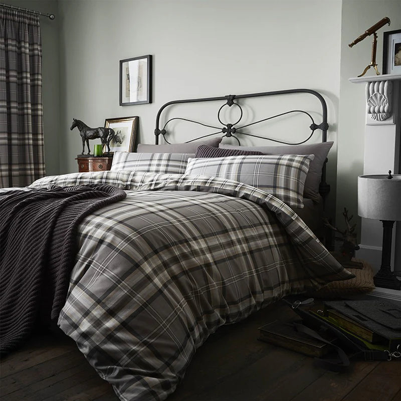TB-KELSO CHARCOAL SINGLE DUVET SET