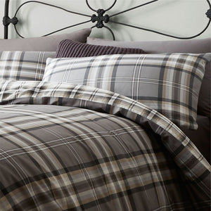 TB-KELSO CHARCOAL SINGLE DUVET SET